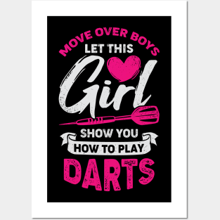 Female Darts Player Girl Gift Posters and Art